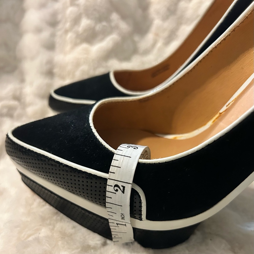 L.A.M.B. by Gwen Stefani Domino Black and White Stiletto Heels women’s size 8M - Picture 12 of 16